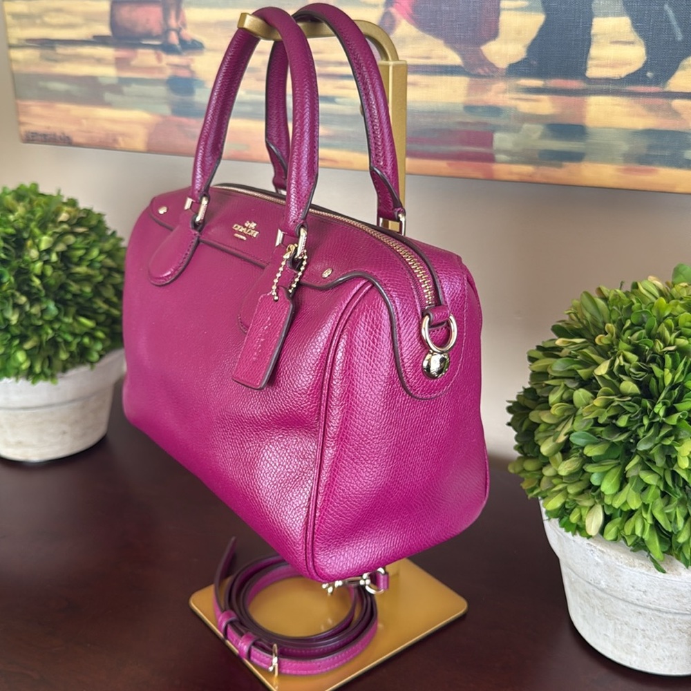 COACH F36624 🩷MAGENTA🩷 CROSSGRAIN LEATHER MINI BENNETT SATCHEL BAG - Picture 17 of 17